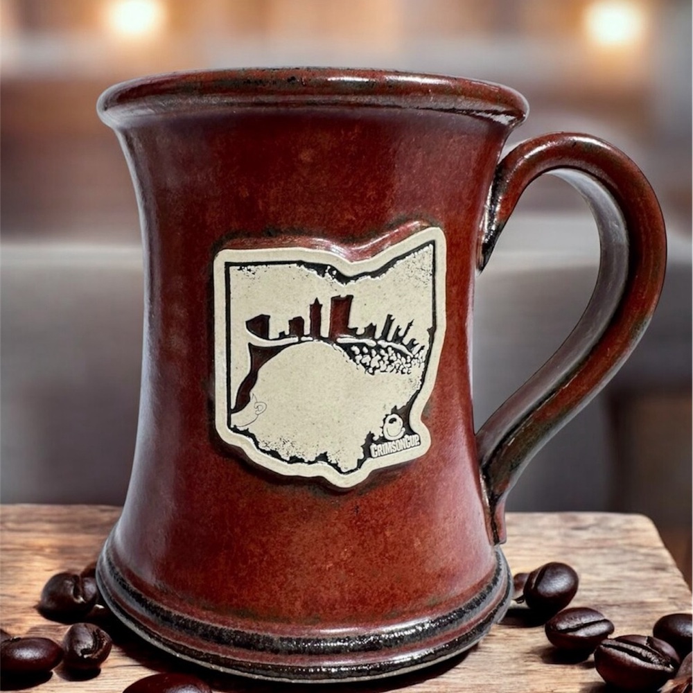 Sunset Hill Stoneware Hand Crafted Coffee Mug Brown Made In USA